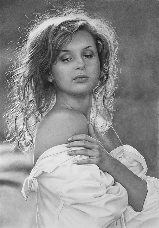Photorealism photorealistic hyperrealism hyperrealistic painting airbrush oilpainting acrylic superrealistic Wessmark realistic portrait